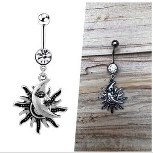 Moon & Sun Belly Button Navel‎ Ring